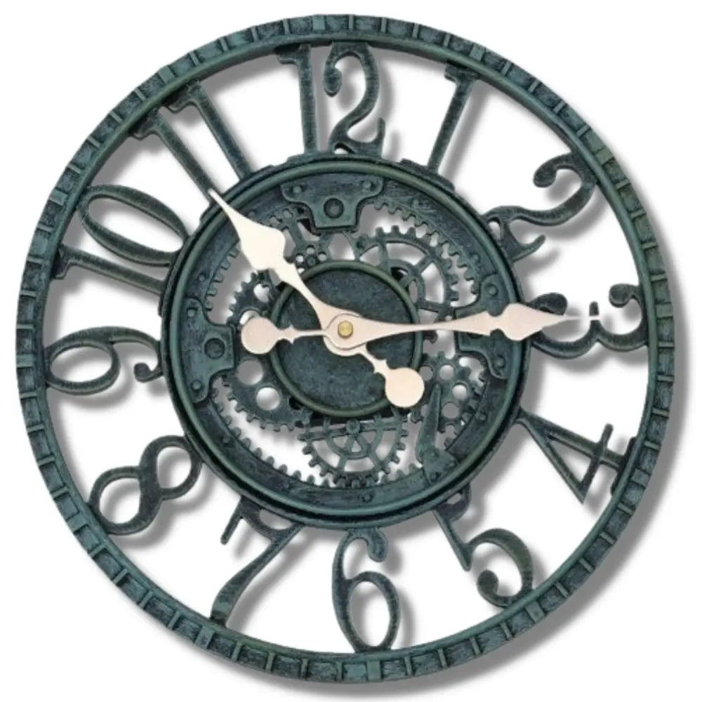 Horloge Industrielle Bleue Déco Indus