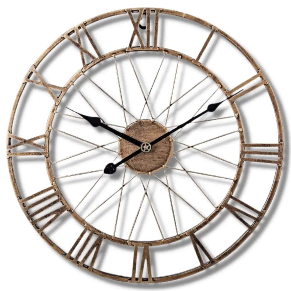 Horloge Industrielle Etoile Déco Indus