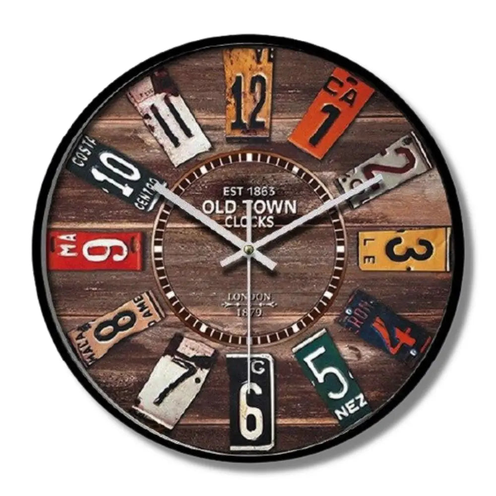 Horloge Industrielle Couleurs Déco Indus