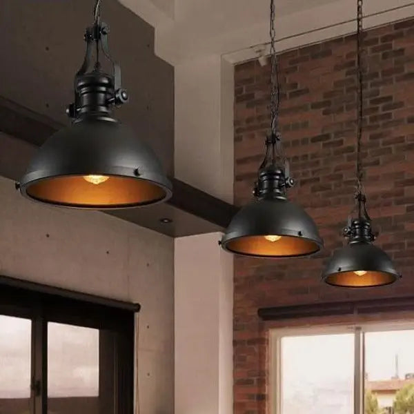 Suspension Industrielle En Métal Noir Déco Indus