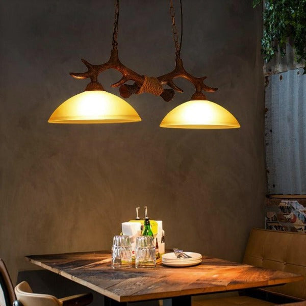 Suspension Industrielle 2 Lampes Déco Indus