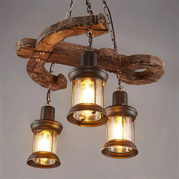 Suspension Industrielle 3 Têtes Déco Indus