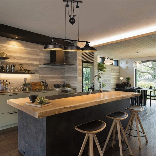 Suspension Industrielle Avec Poulie Déco Indus