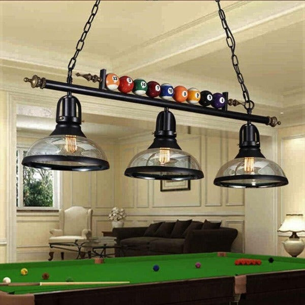 Suspension Industrielle Partie De Billard Déco Indus