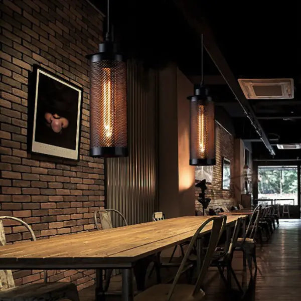 Suspension Industrielle Grille Déco Indus