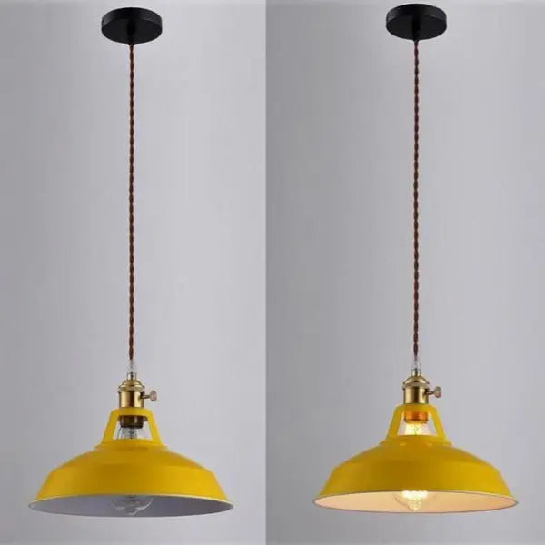 Suspension Industrielle Jaune Déco Indus