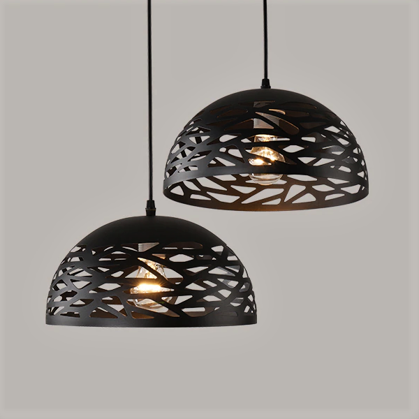 Suspension Industrielle En Métal Noir Déco Indus