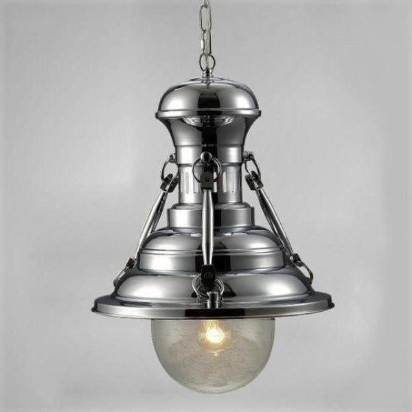 Suspension Industrielle Métal Chromé