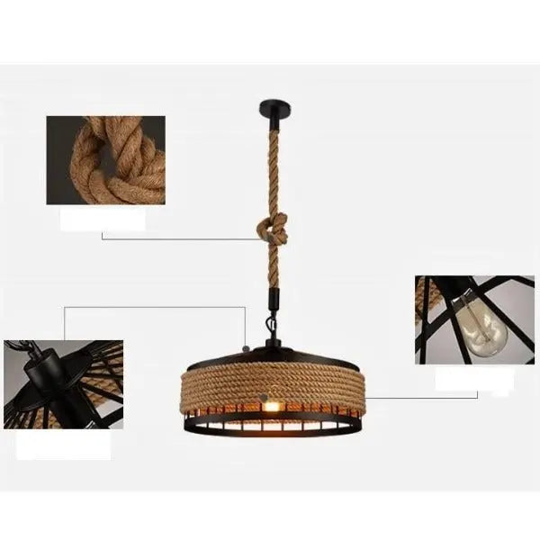 Suspension Industrielle Noire Pas Cher Déco Indus