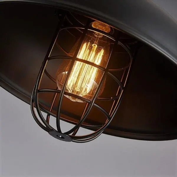 Suspension Industrielle Noire Déco Indus