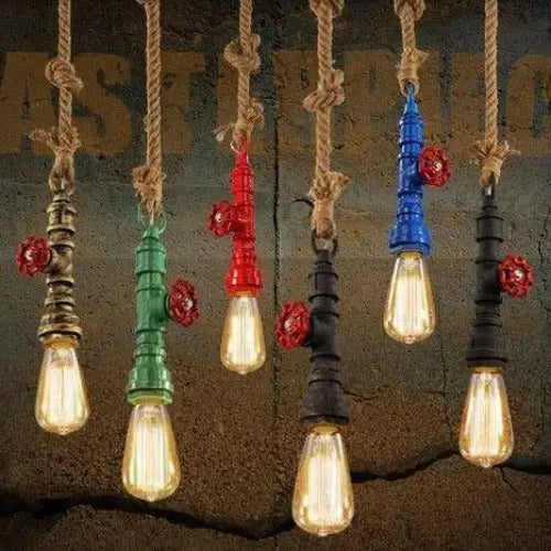 Suspension Industrielle Corde Couleur Déco Indus