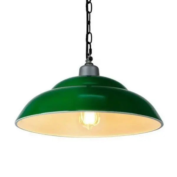 Suspension Industrielle Verte Déco Indus