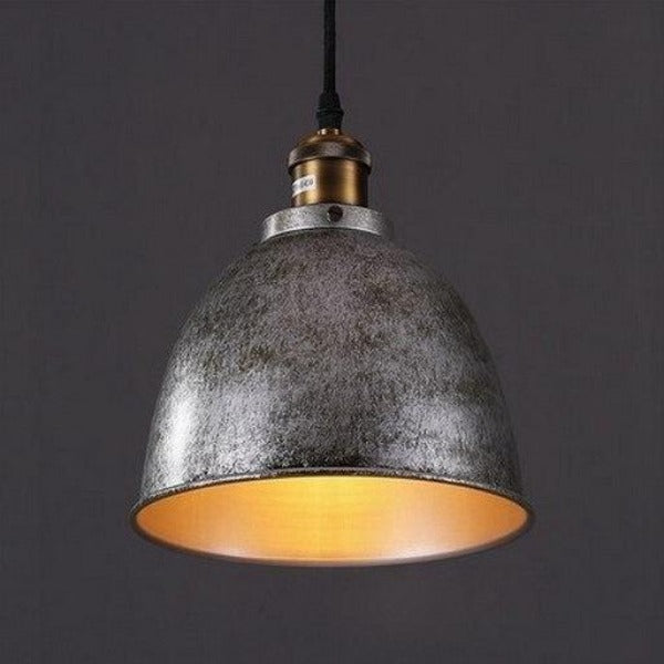 Suspension Industrielle Zinc Ancienne