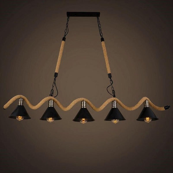 Suspension Industrielle 5 Têtes Déco Indus