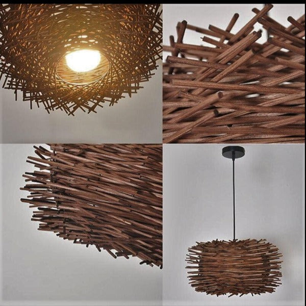 Suspension Industrielle En Rotin Déco Indus