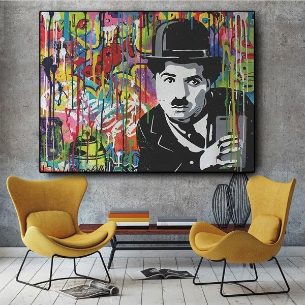 Tableau Industriel Charlie Chaplin Déco Indus