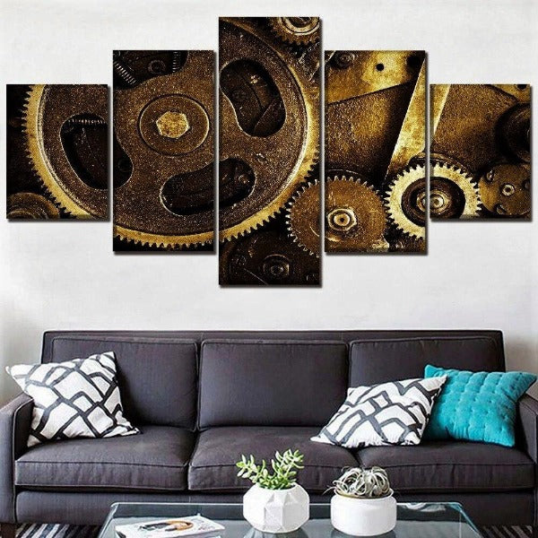 Tableau Industriel Engrenages Rotatifs Déco Indus