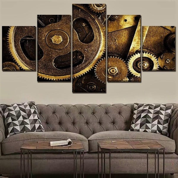 Tableau Industriel Engrenages Rotatifs Déco Indus