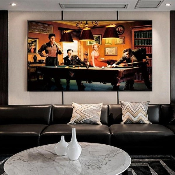 Tableau Industriel Partie De Billard Déco Indus