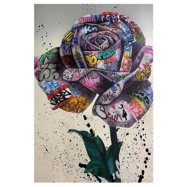 Tableau Industriel Rose Éternelle Déco Indus