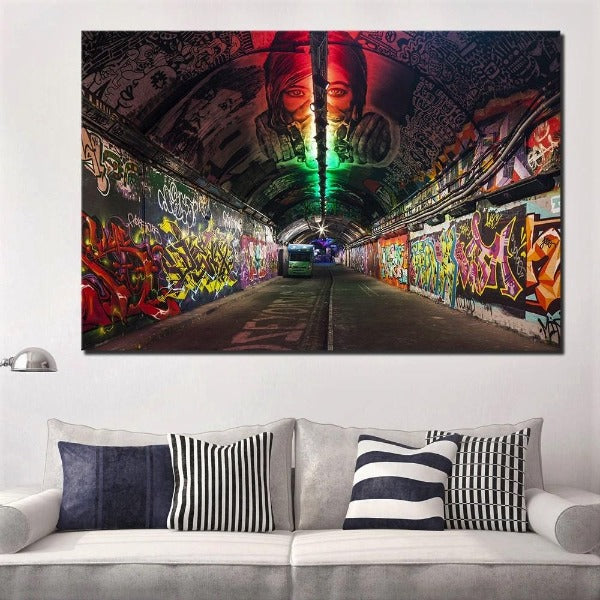 Tableau Industriel Tunnel Coloré Déco Indus