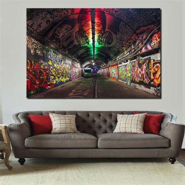 Tableau Industriel Tunnel Coloré Déco Indus