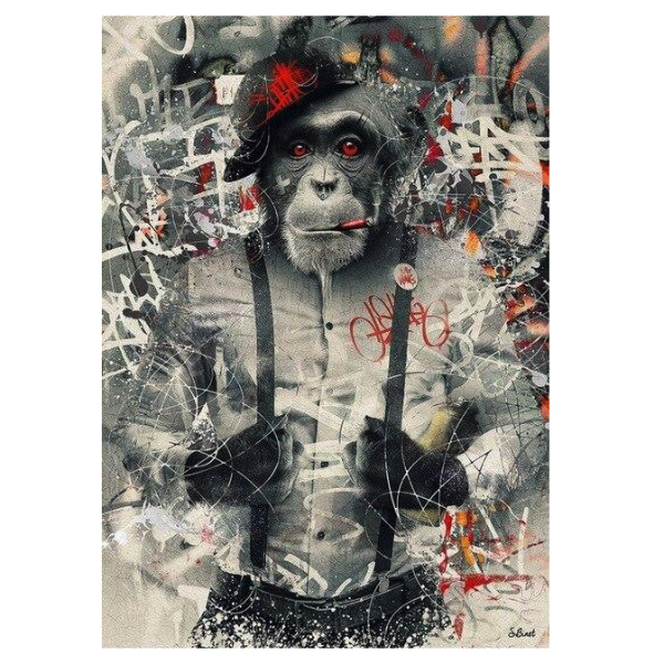 Tableau Industriel Gentleman Coloré Déco Indus