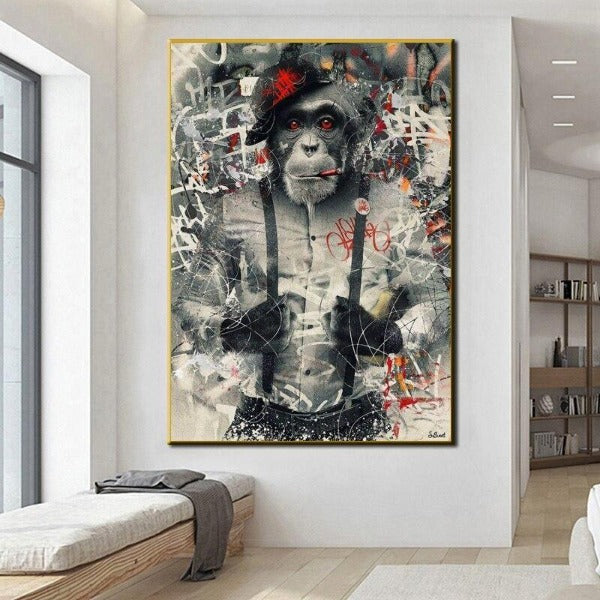 Tableau Industriel Gentleman Coloré Déco Indus