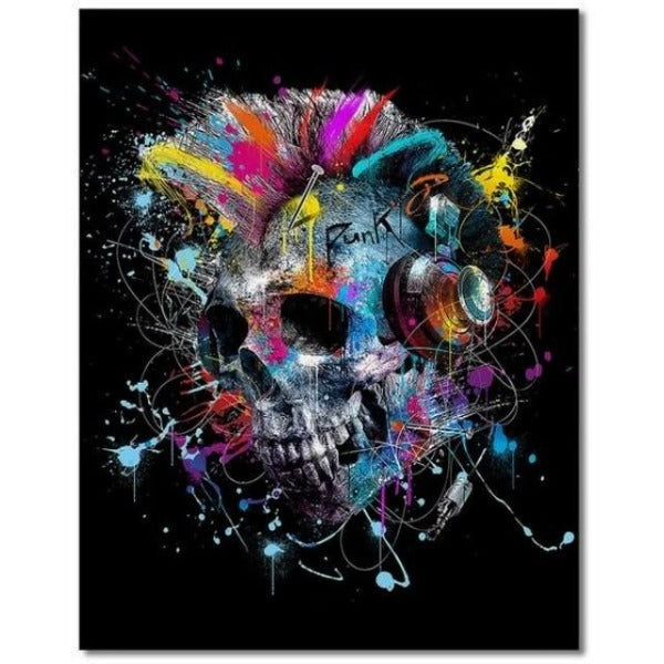 Tableau Industriel Tête De Mort Déco Indus