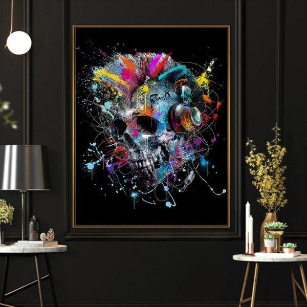 Tableau Industriel Tête De Mort Déco Indus