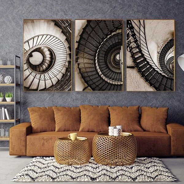 Tableau industriel triptyque