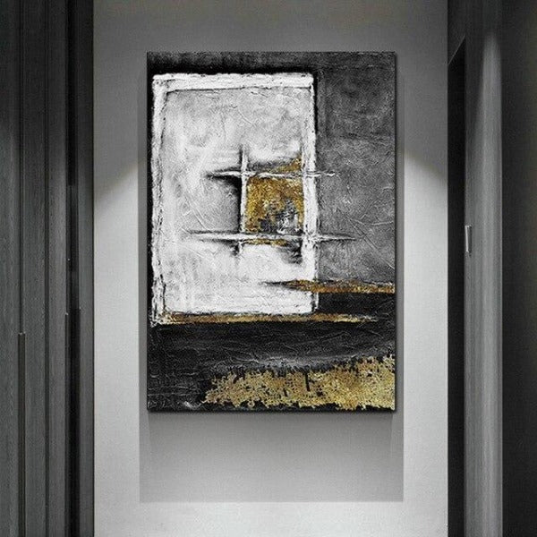 Tableau vintage de salon abstrait rétro