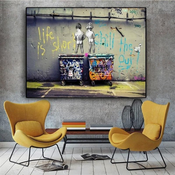 Tableau Industriel Esprit Bansky Déco Indus