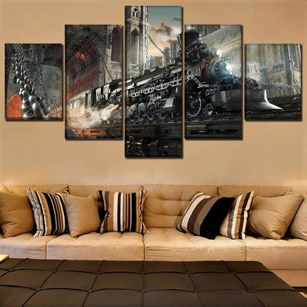 Tableau Industriel Train À Vapeur Déco Indus