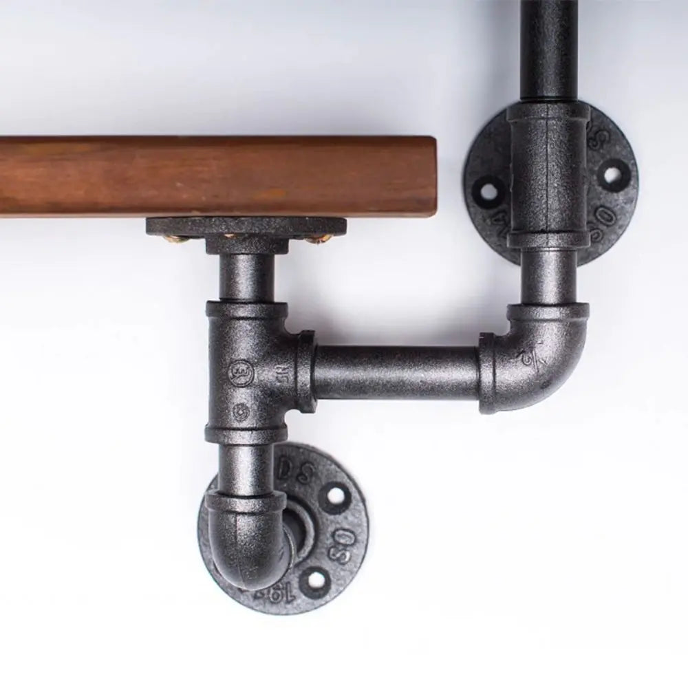 Triple Étagère Murale Industrielle Tuyaux Déco Indus