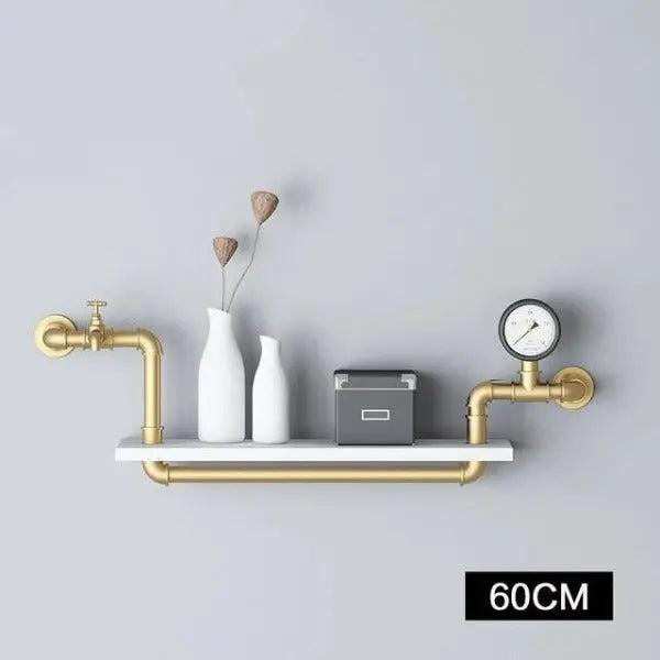 Étagère murale industrielle blanche vintage