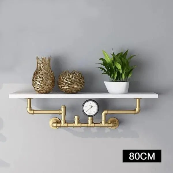 Étagère murale industrielle blanche ancienne usine