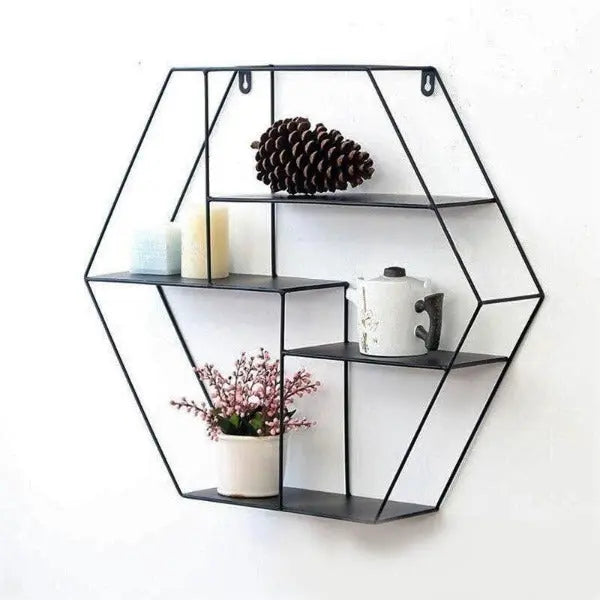 Étagère Murale Industrielle Octogonale Déco Indus