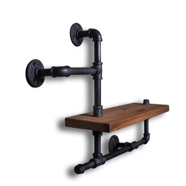 Étagère Murale Industrielle Bois Et Tubes De Métal Déco Indus