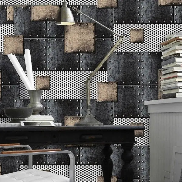 Papier Peint Industriel En Métal (Rouleau) Déco Indus