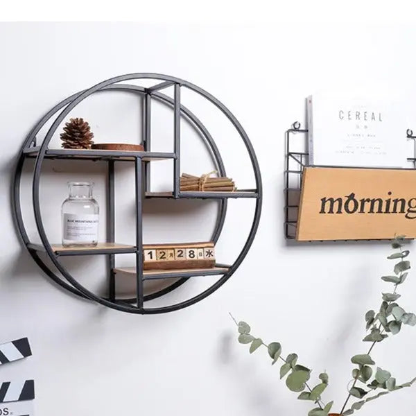 Étagère Murale Industrielle Ronde Déco Indus