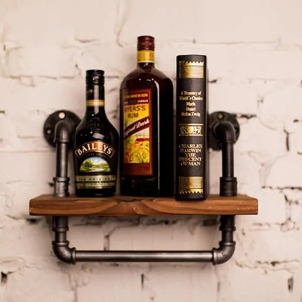 Étagère Murale Industrielle Bois Et Fer Déco Indus