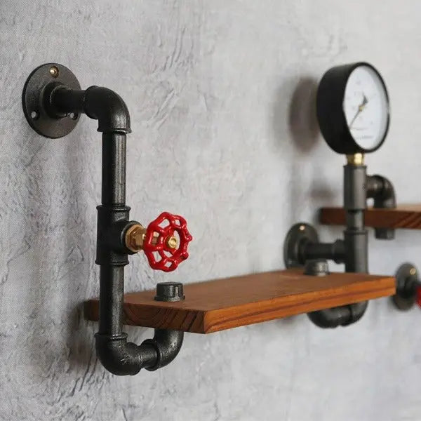 Étagère Murale Industrielle Bois Et Métal Déco Indus