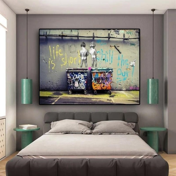 Tableau Industriel Esprit Bansky Déco Indus