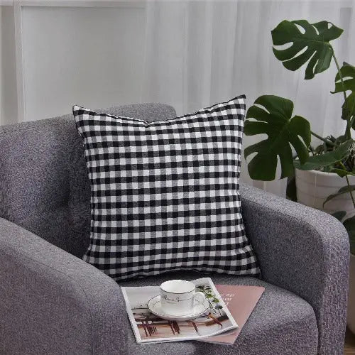 Coussin Noir Et Blanc Industriel Déco Indus (vue 1)