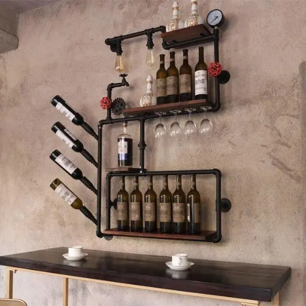 Étagère Murale Industrielle De Bar