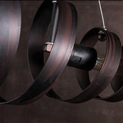 Grande Suspension Industrielle Noire