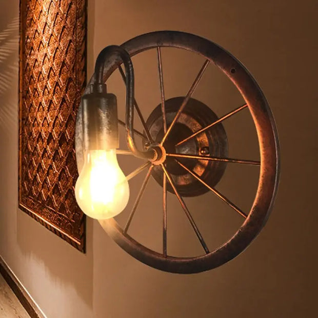 Applique Murale Industrielle Roue