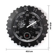 Horloge Industrielle Mécanique Argent