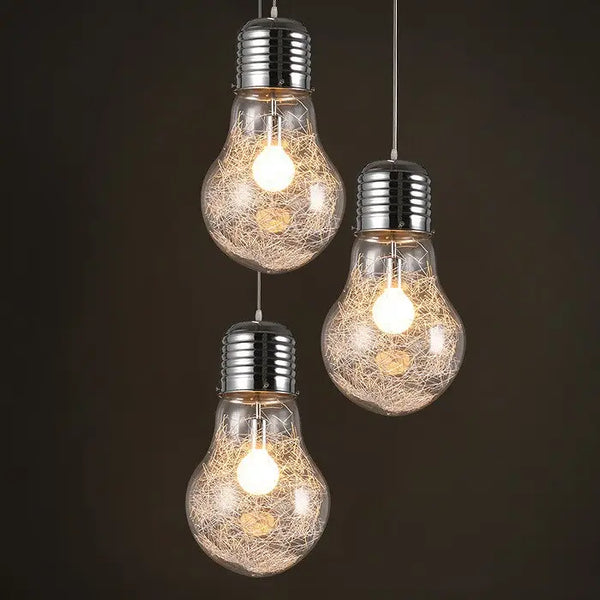 Suspension Industrielle Ampoule Déco Indus (vue 3)